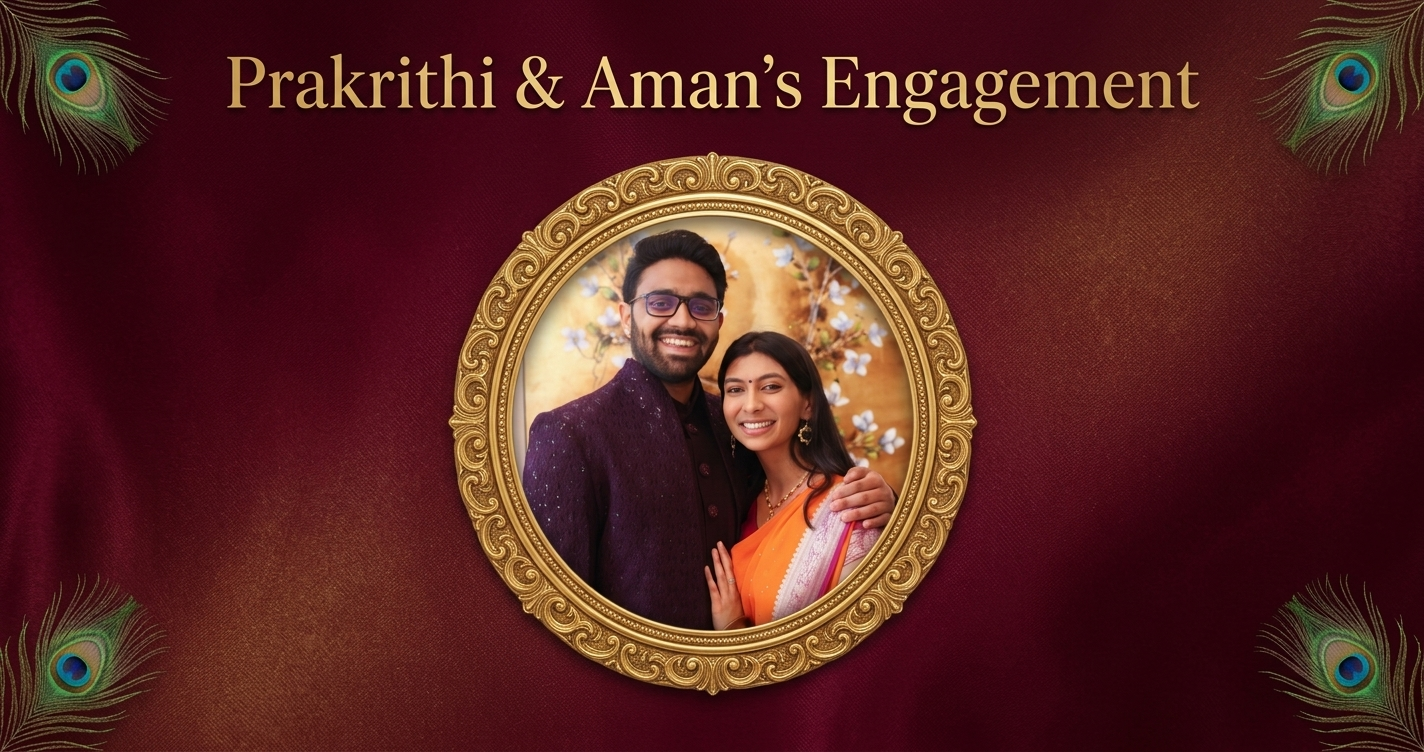 Prakrithi & Aman's Engagement Invitation